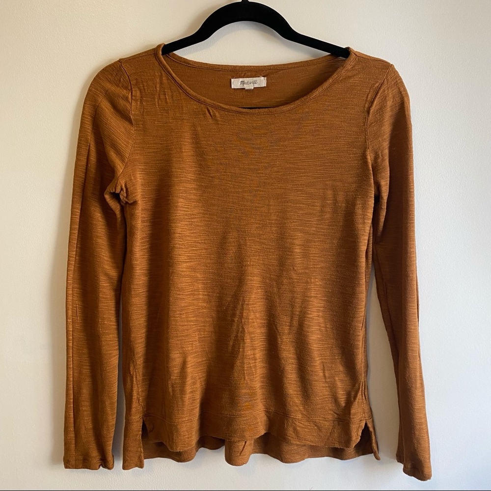 Madewell Burnt Orange Long Sleeve Top
